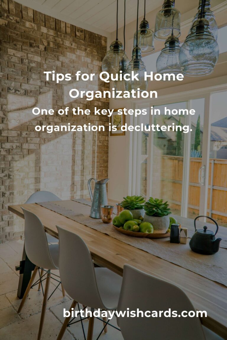 13 Essential Tips for Quick Home Organization