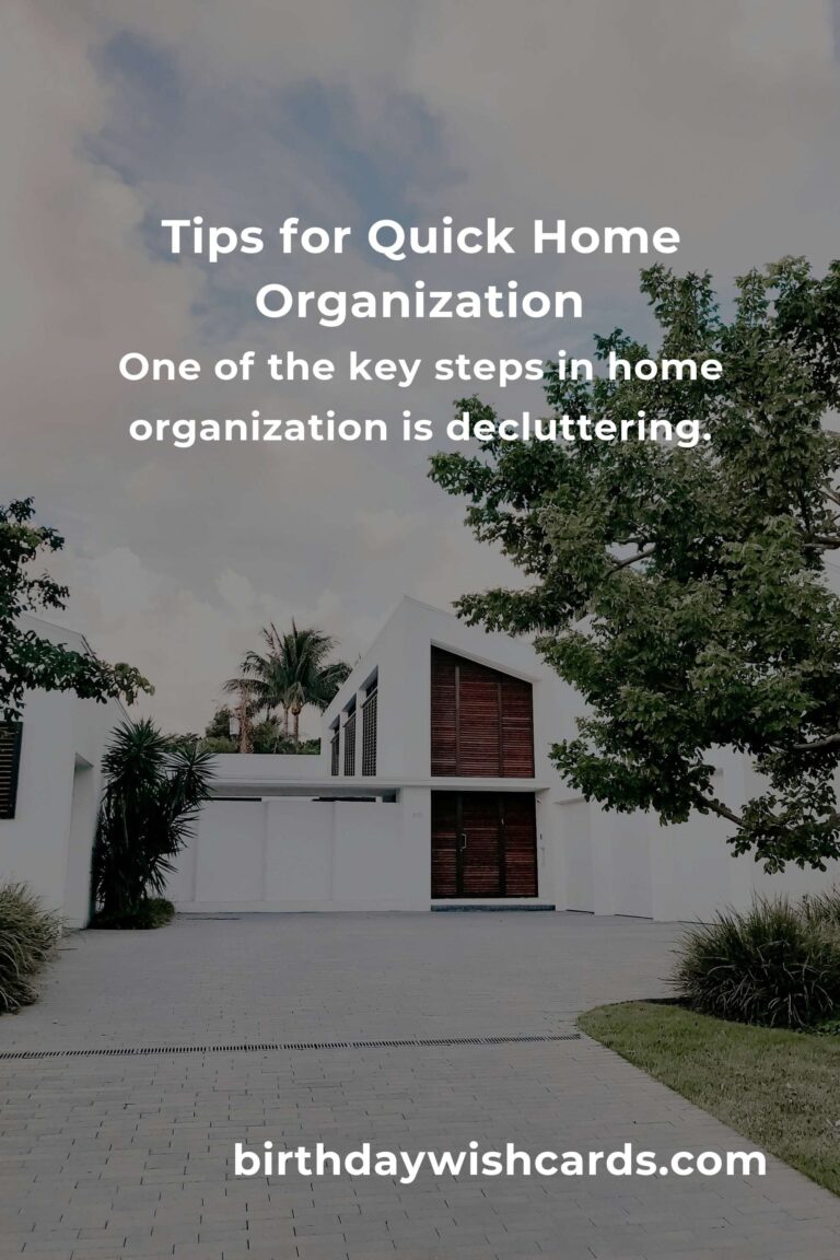 13 Essential Tips for Quick Home Organization