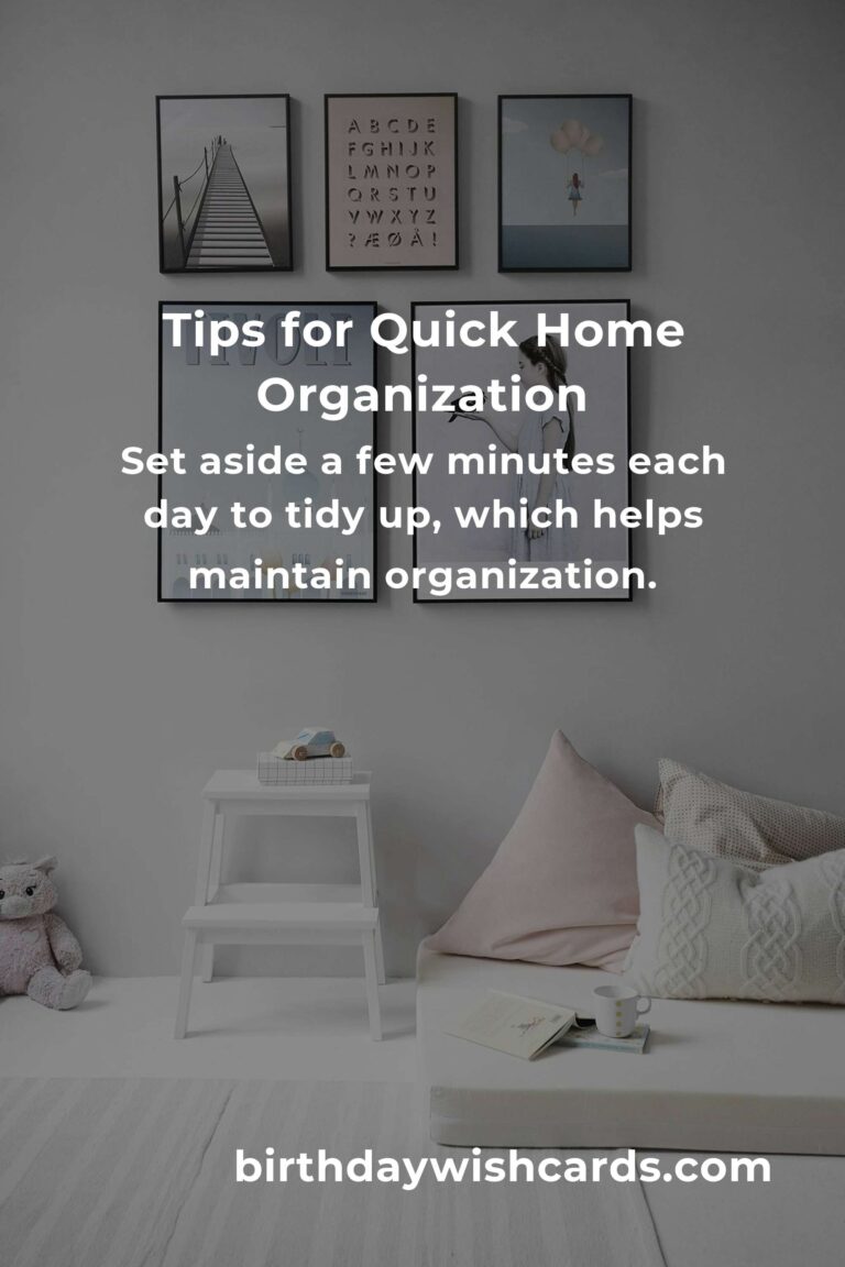 13 Essential Tips for Quick Home Organization