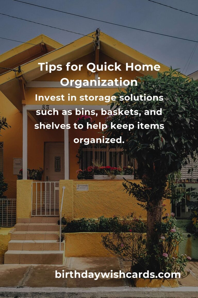 13 Essential Tips for Quick Home Organization