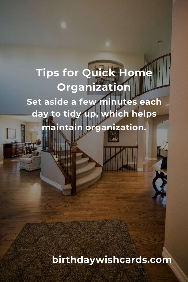 13 Essential Tips for Quick Home Organization