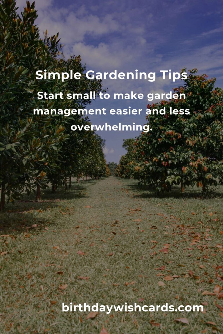 5 Essential Tips for Simple Gardening