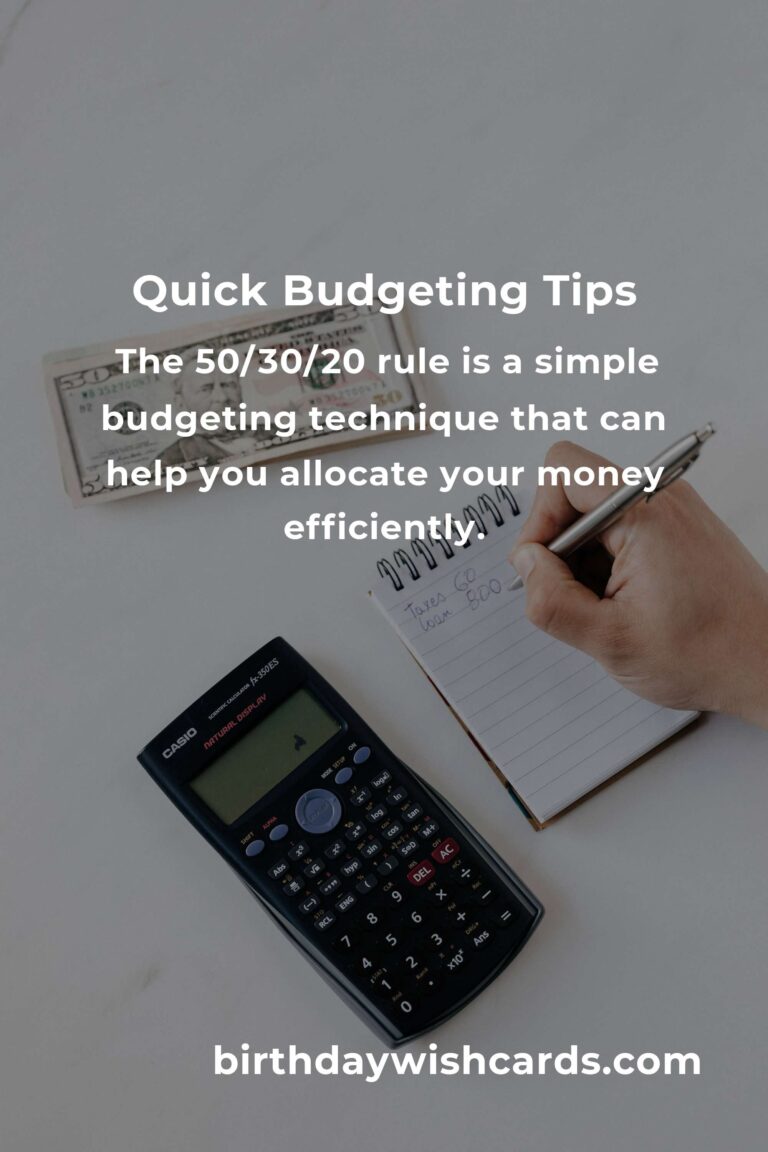 6 Effective Tips for Quick Budgeting