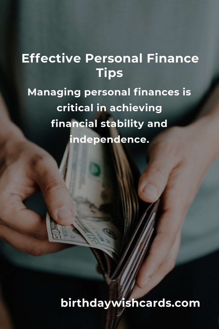 6 Tips for Effective Personal Finance Management
