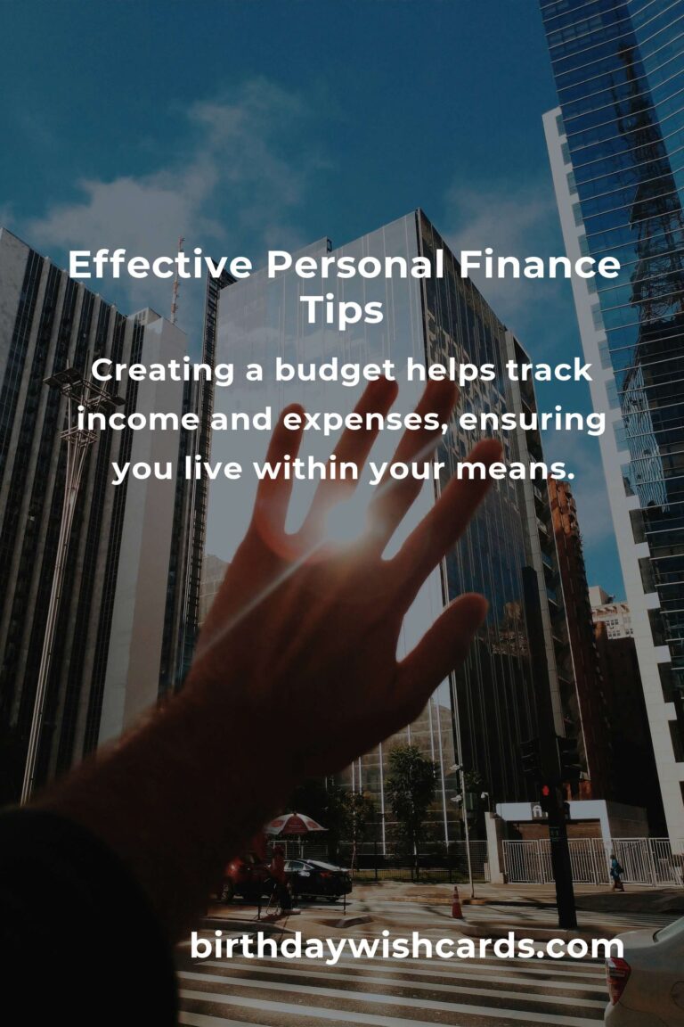 6 Tips for Effective Personal Finance Management