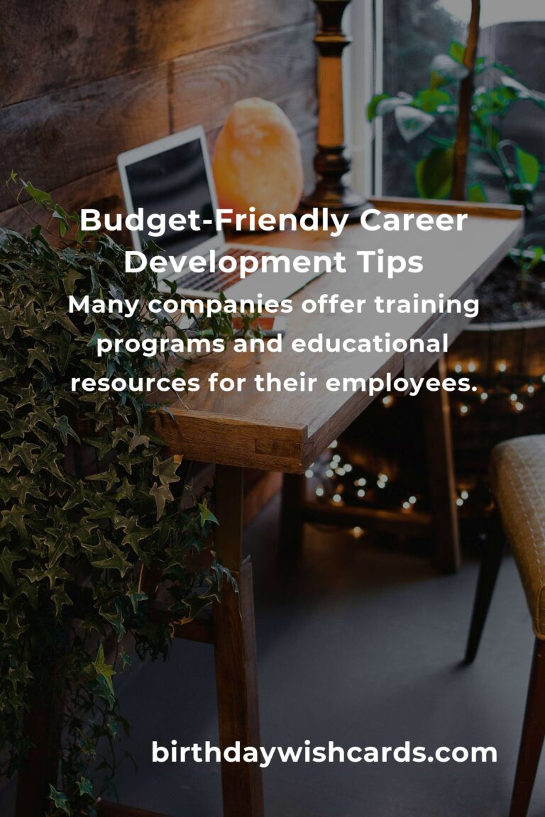 7 Tips for Budget-Friendly Career Development