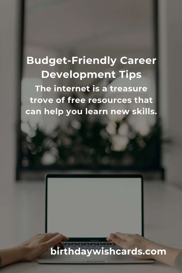 7 Tips for Budget-Friendly Career Development