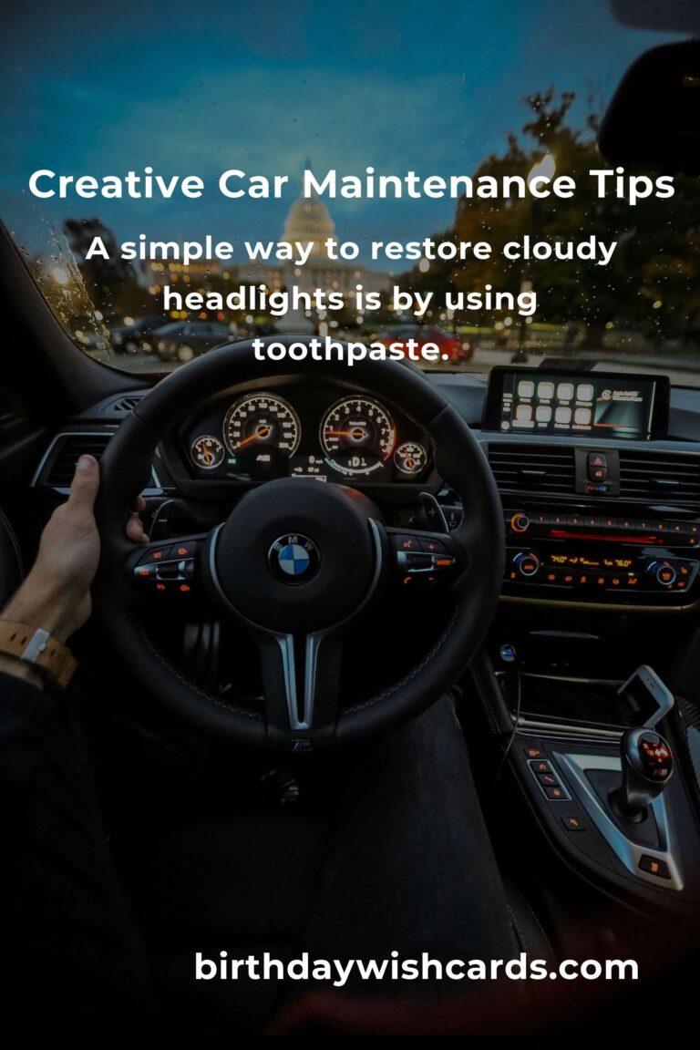 8 Essential Tips for Creative Car Maintenance