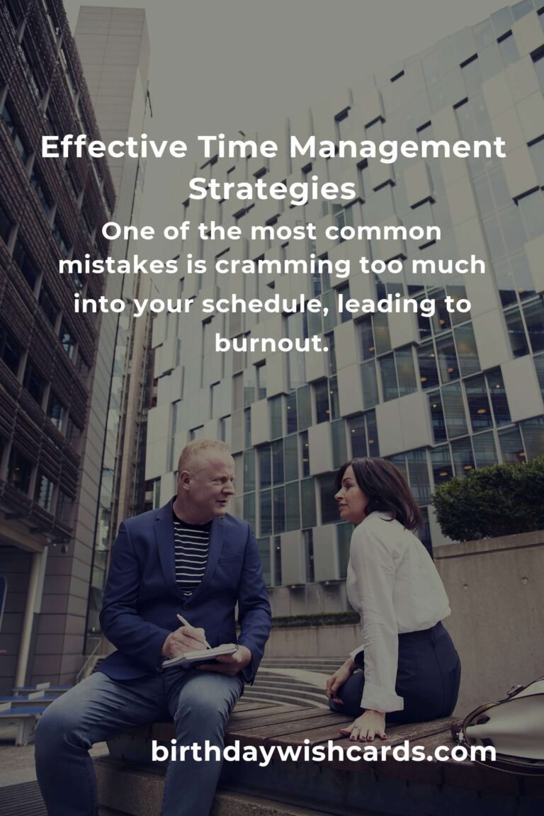 Avoiding Common Mistakes in Time Management Lessons for Optimal Efficiency