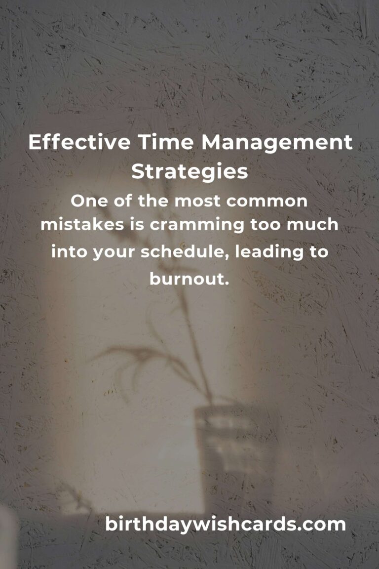Avoiding Common Mistakes in Time Management Lessons for Optimal Efficiency