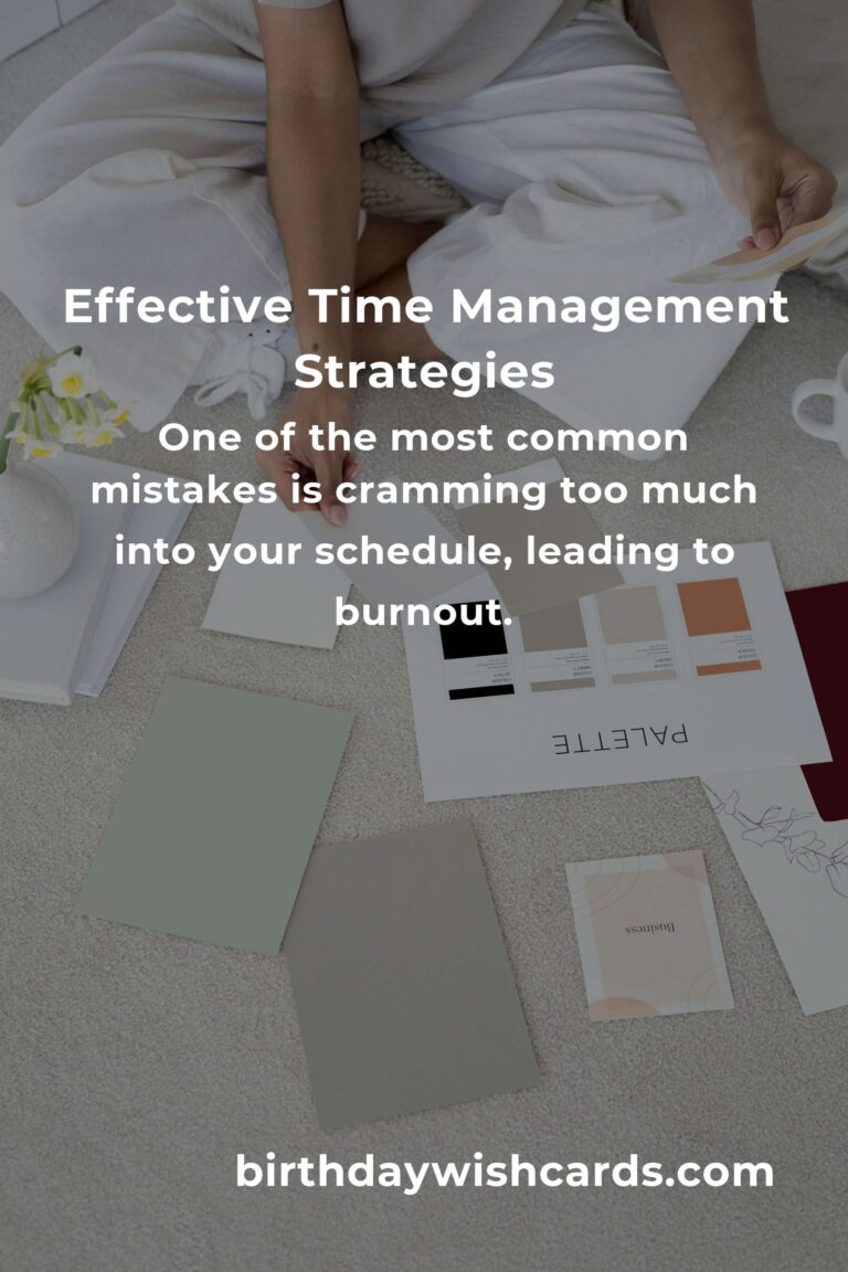 Avoiding Common Mistakes in Time Management Lessons for Optimal Efficiency