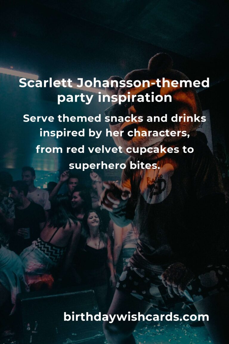 Celebrating Scarlett Johansson's Birthday: Creative Party Ideas for Fans