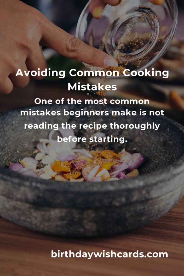 Common Mistakes in Cooking Basics Lessons and How to Avoid Them