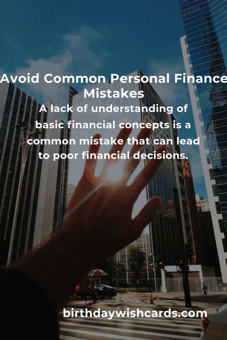 Common Mistakes in Simple Personal Finance and How to Avoid Them