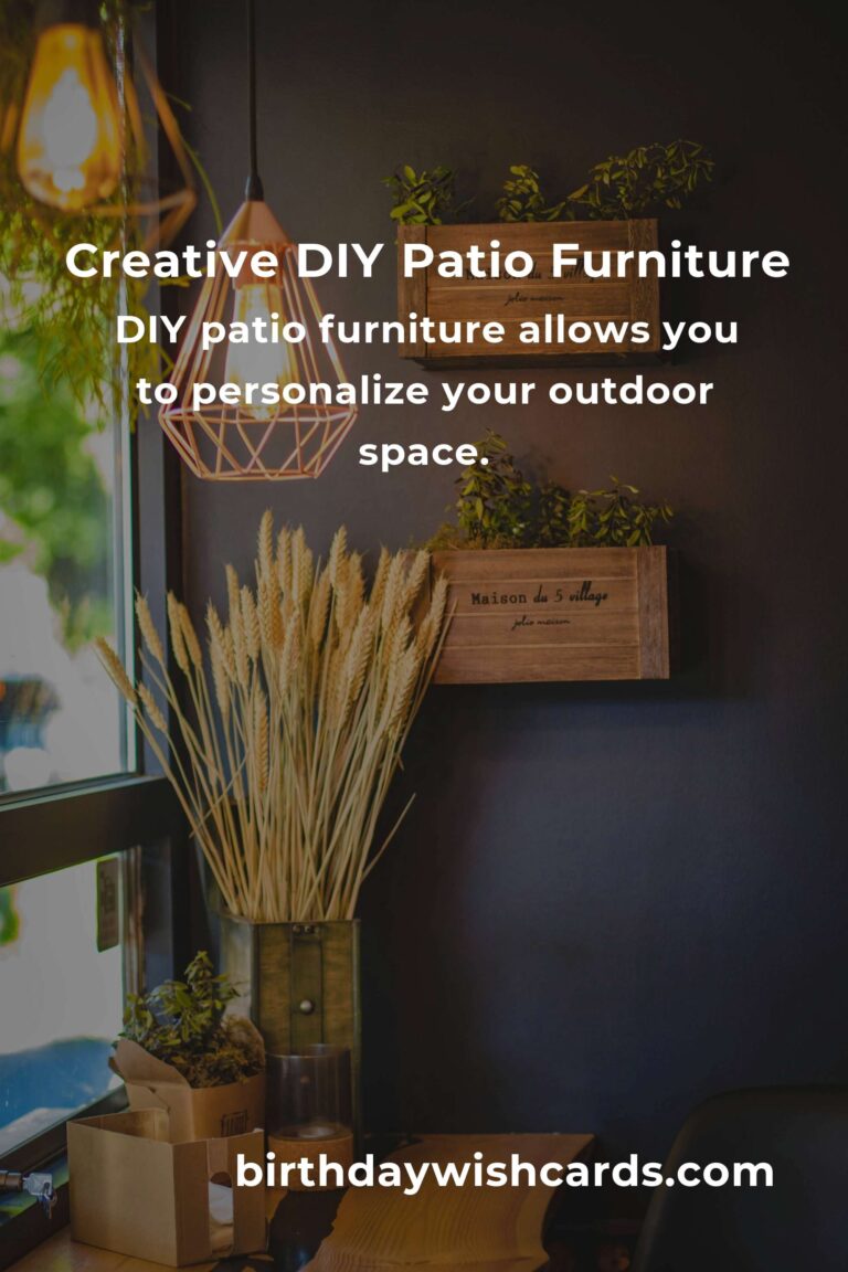 DIY Patio Furniture Projects for Beginners: Transform Your Outdoor Space