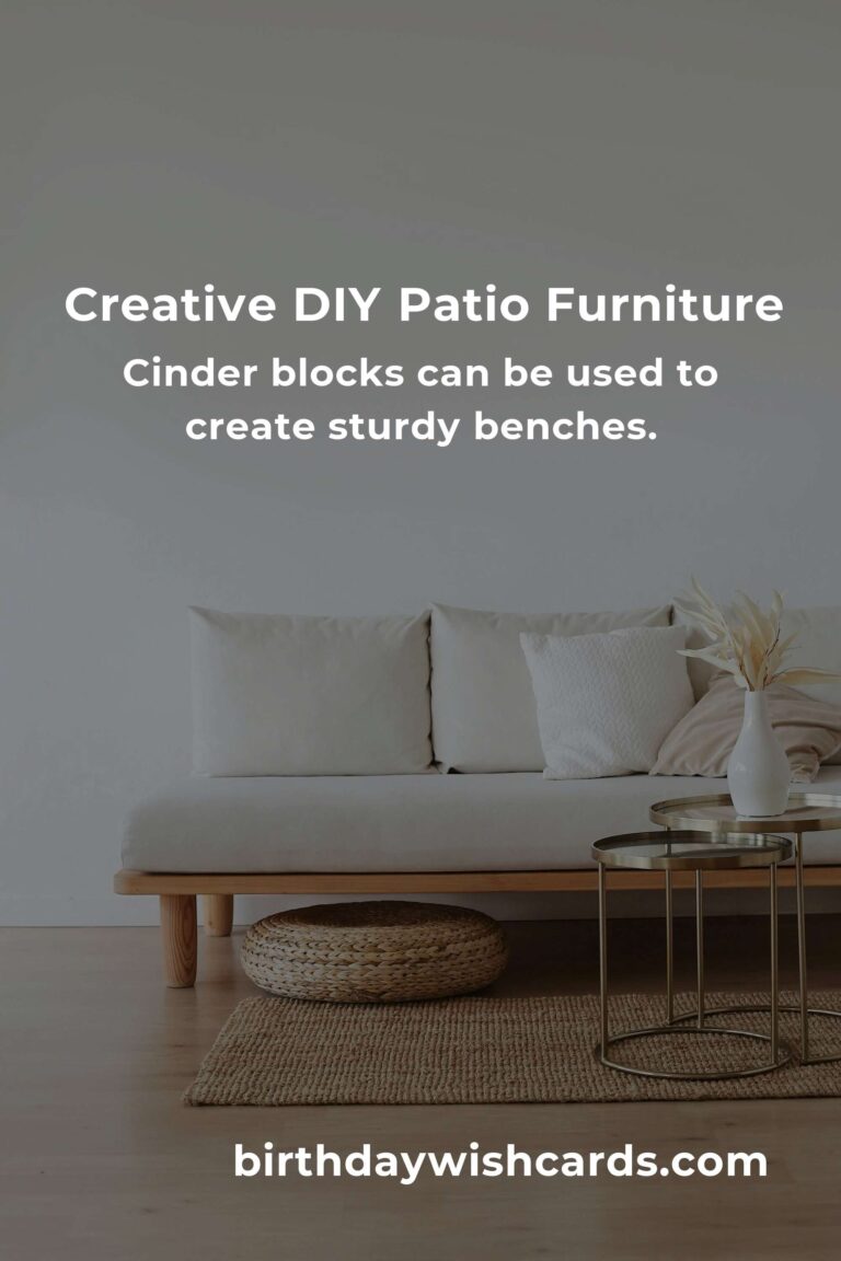 DIY Patio Furniture Projects for Beginners: Transform Your Outdoor Space