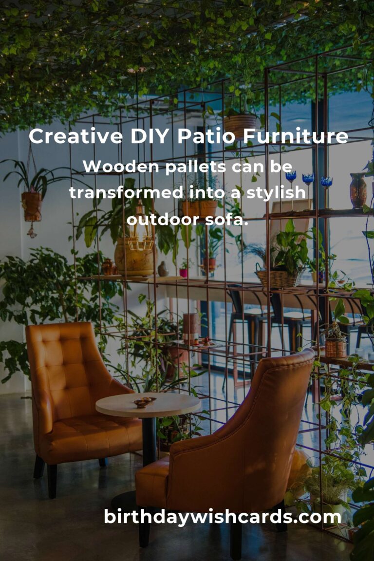 DIY Patio Furniture Projects for Beginners: Transform Your Outdoor Space