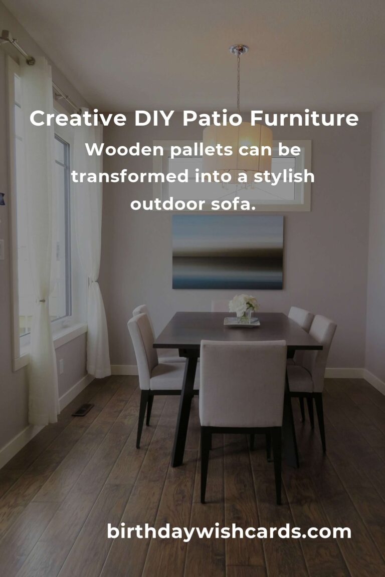 DIY Patio Furniture Projects for Beginners: Transform Your Outdoor Space