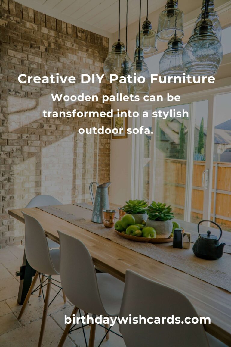 DIY Patio Furniture Projects for Beginners: Transform Your Outdoor Space