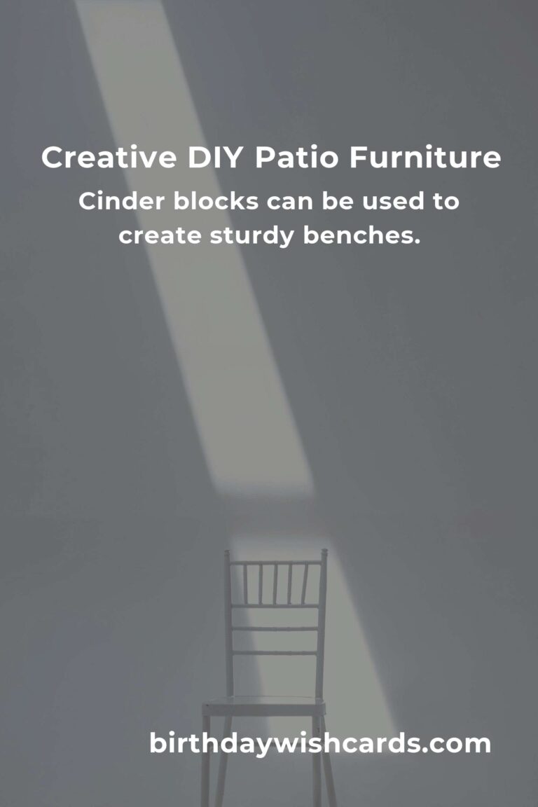 DIY Patio Furniture Projects for Beginners: Transform Your Outdoor Space