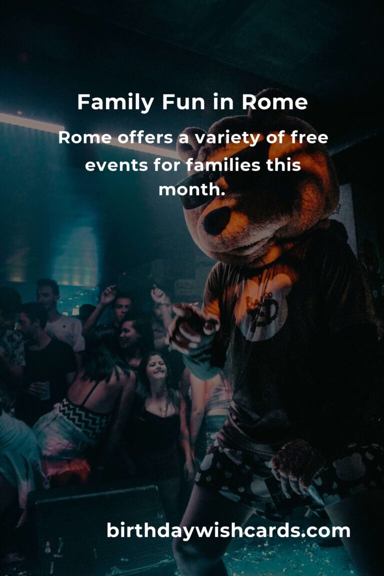 Discover Free Events in Rome for Families This Month