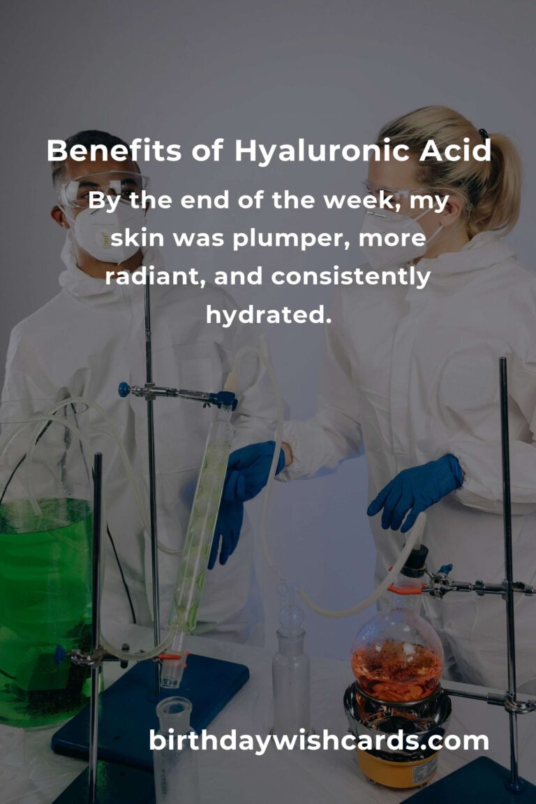 Discovering the Benefits of Hyaluronic Acid: My 7-Day Experience
