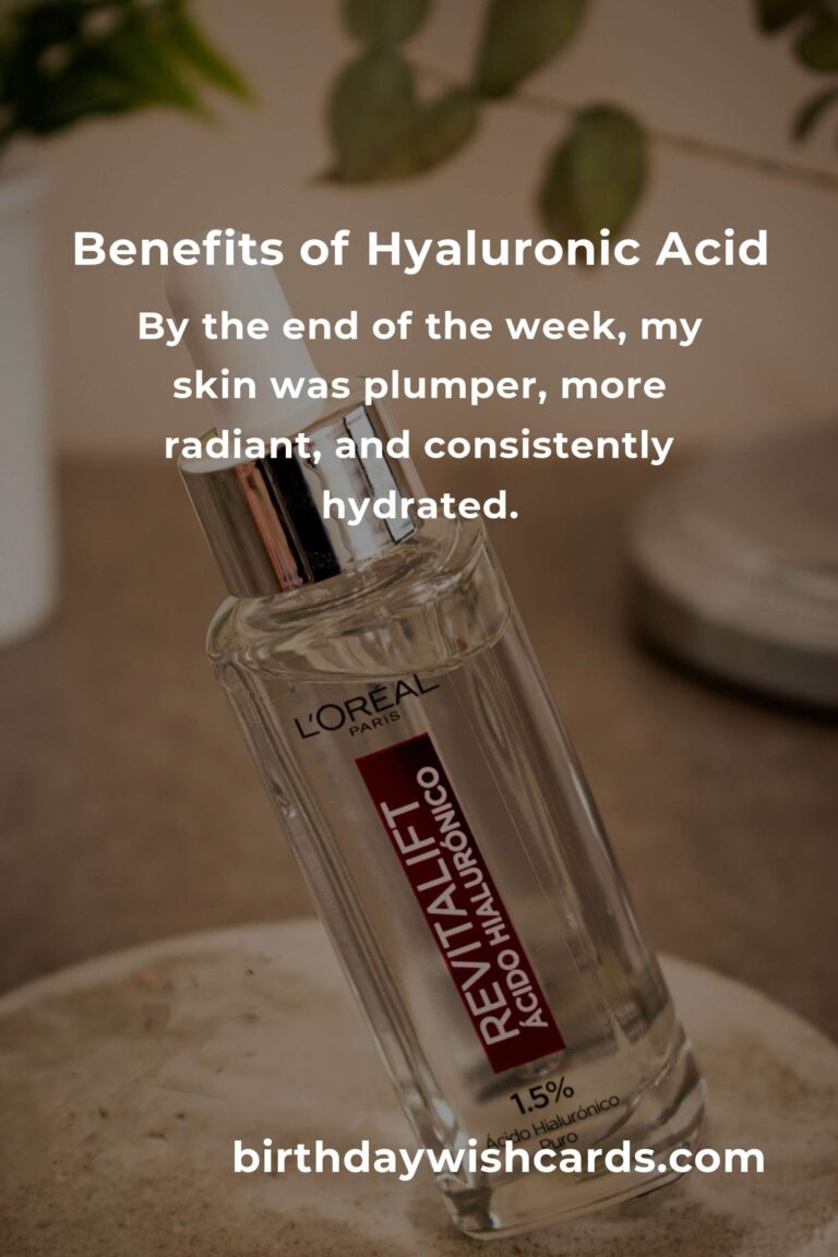 Discovering the Benefits of Hyaluronic Acid: My 7-Day Experience