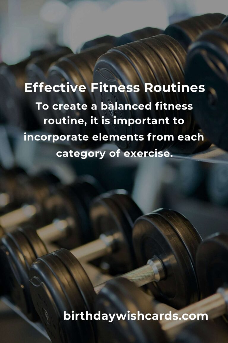 Effective Fitness Routines for Optimal Health
