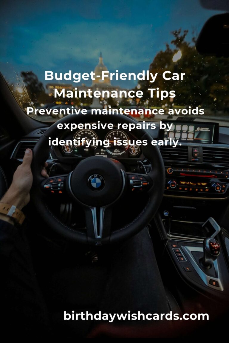 Effective Strategies for Budget-Friendly Car Maintenance