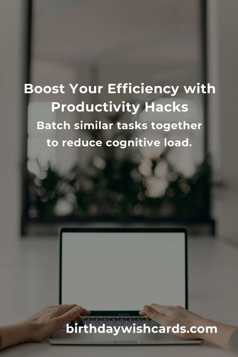 Essential Productivity Hacks to Boost Your Efficiency