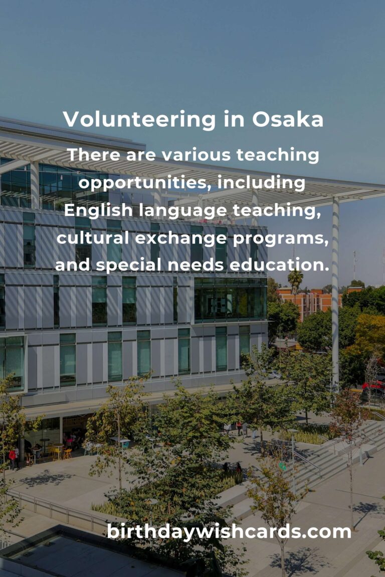 Exploring Teaching Volunteer Opportunities in Osaka