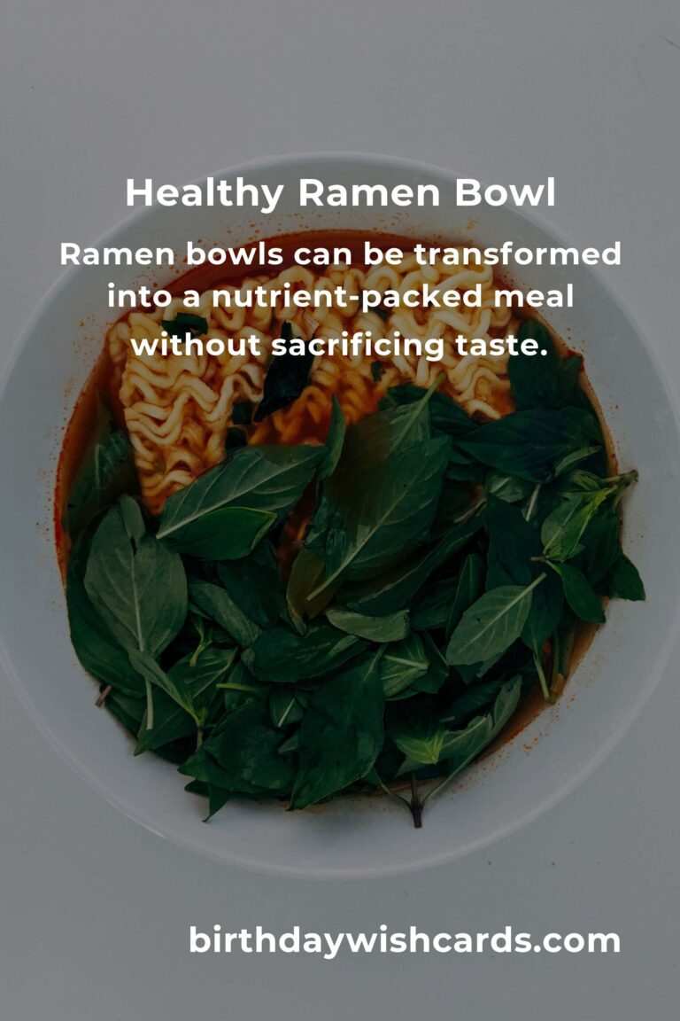 Healthy Twist on the Classic Ramen Bowl: A Nutritious Delight