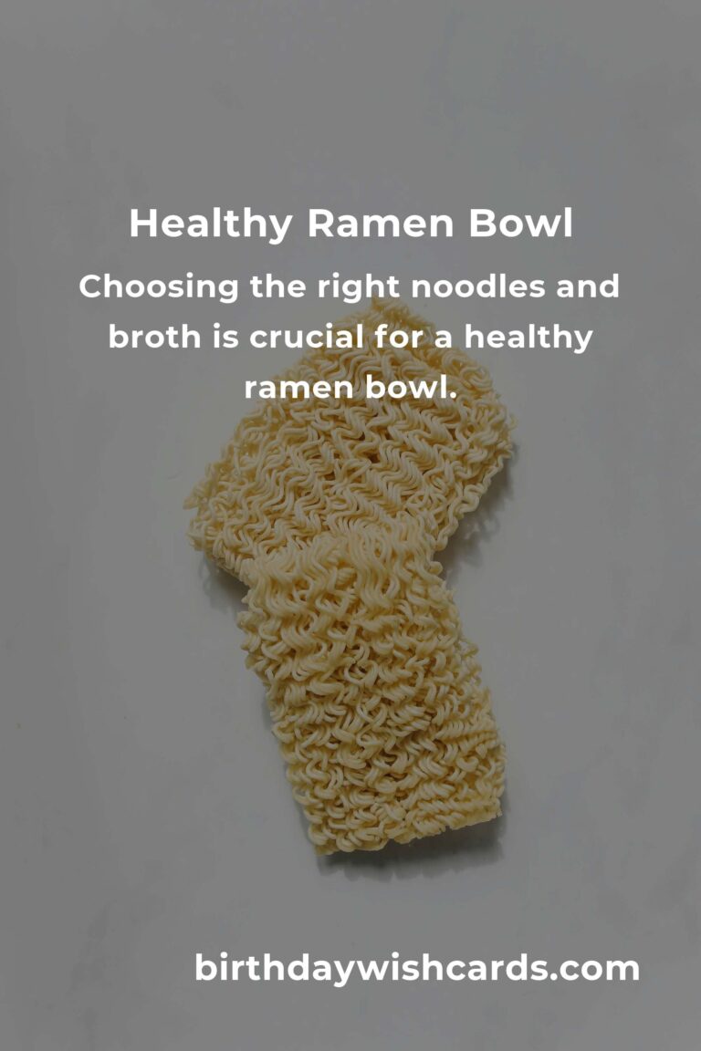 Healthy Twist on the Classic Ramen Bowl: A Nutritious Delight