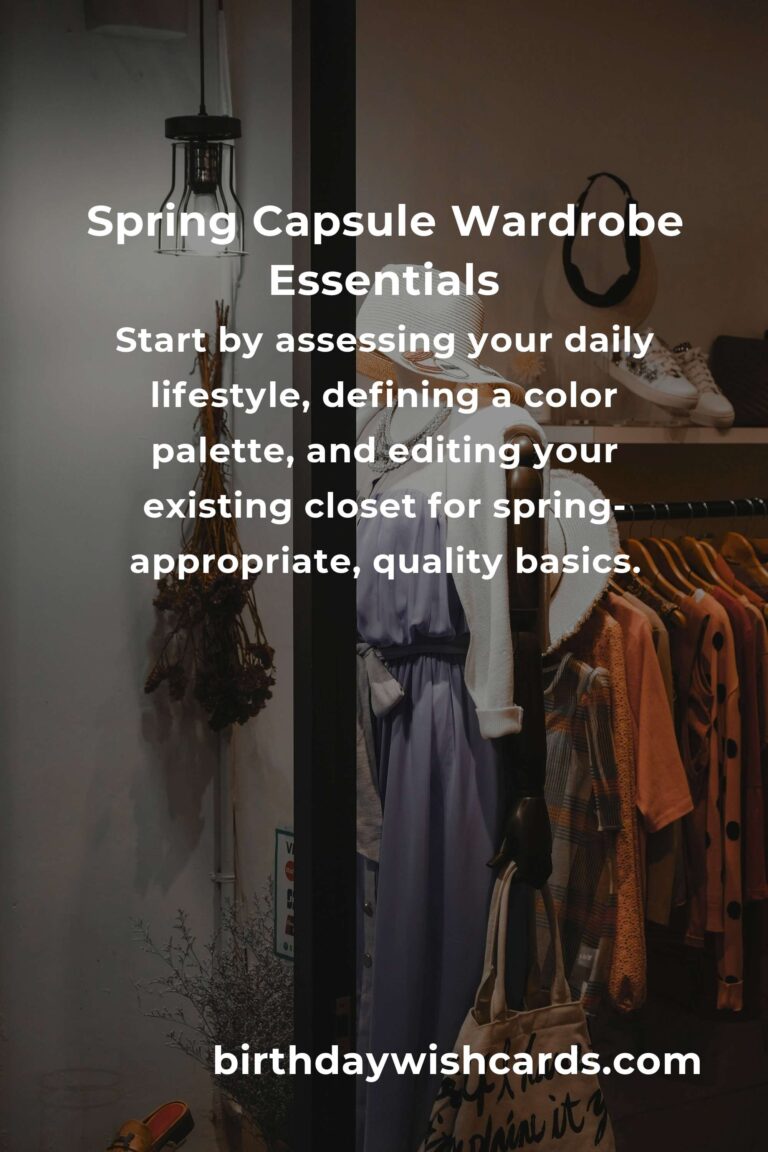 How to Build a Capsule Wardrobe for Spring: A Complete Guide