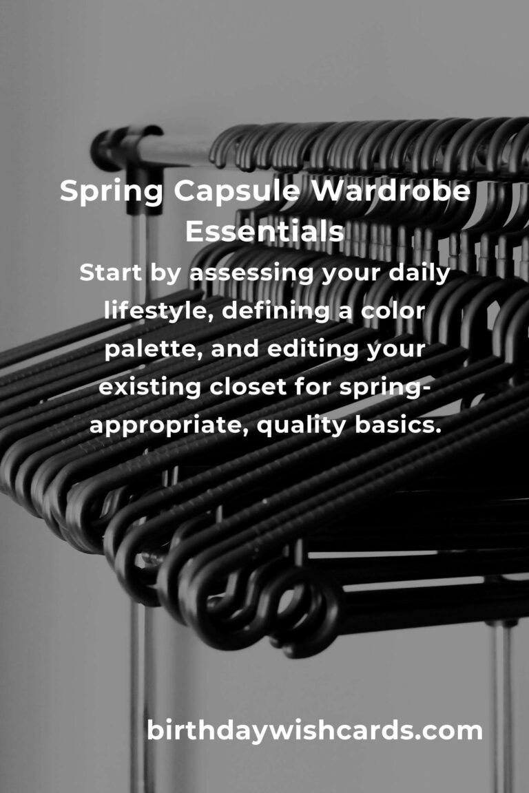 How to Build a Capsule Wardrobe for Spring: A Complete Guide