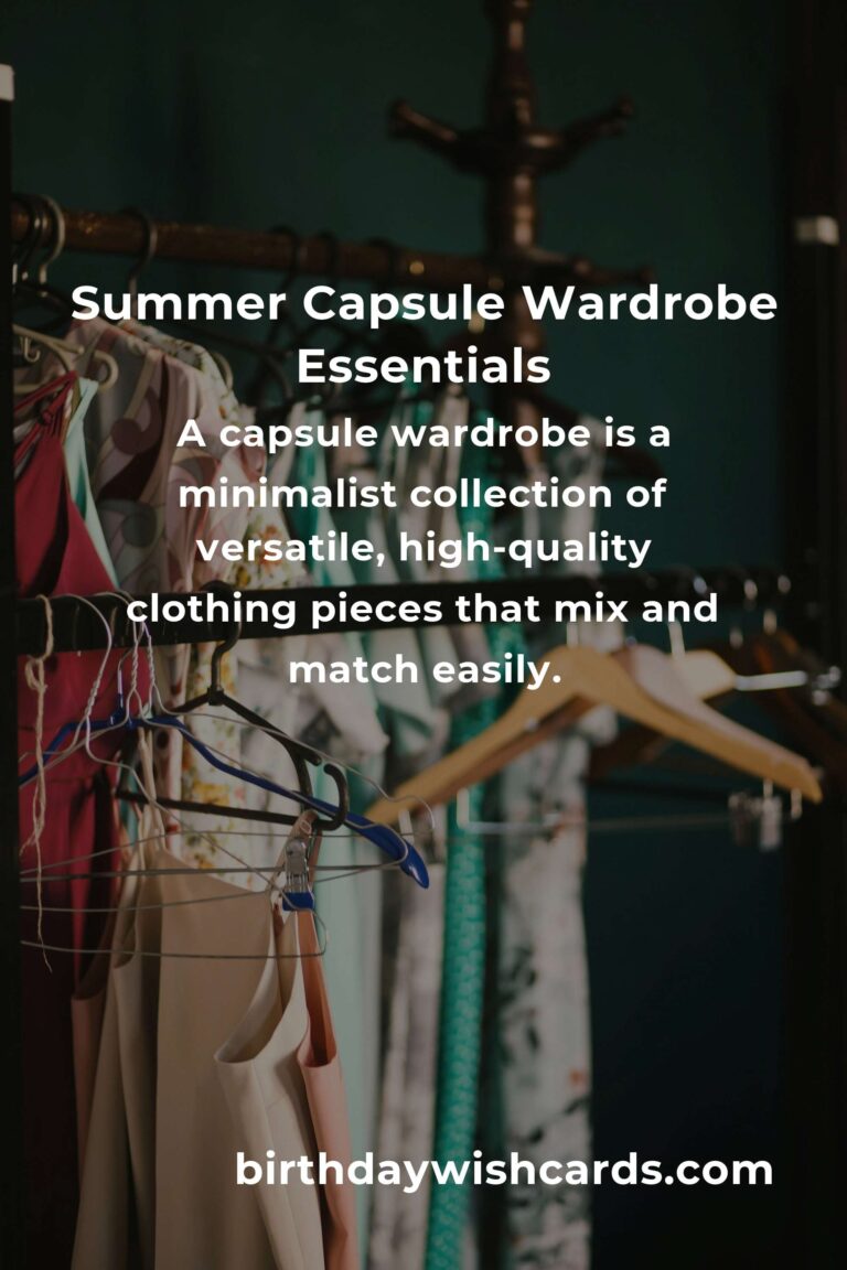 How to Build a Capsule Wardrobe for Summer: A Complete Guide