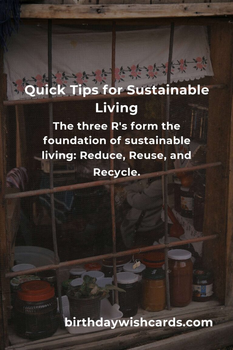How to Embrace Quick Sustainable Living Practices