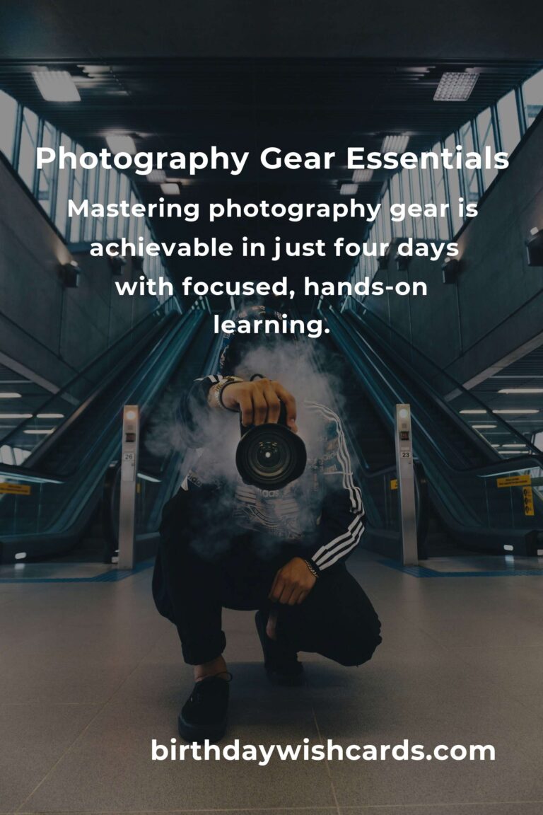 How to Master Photography Gear in 4 Days: The Ultimate Guide