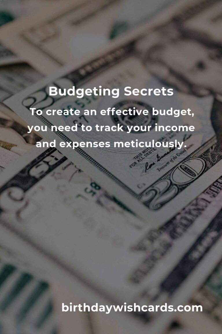 Mastering Budgeting Secrets for Financial Success