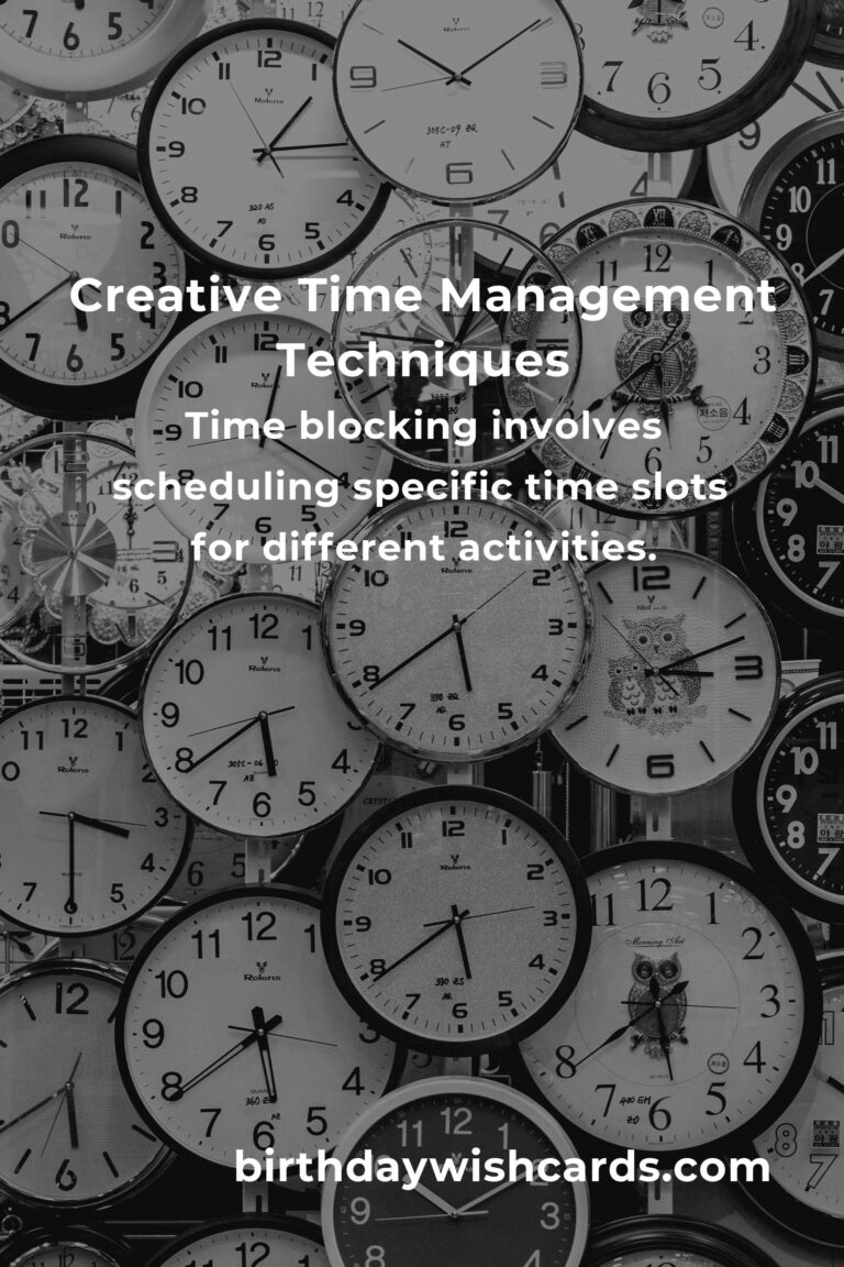 Mastering Creative Time Management for Enhanced Productivity