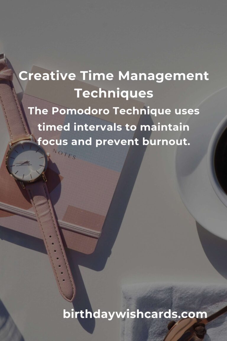 Mastering Creative Time Management for Enhanced Productivity