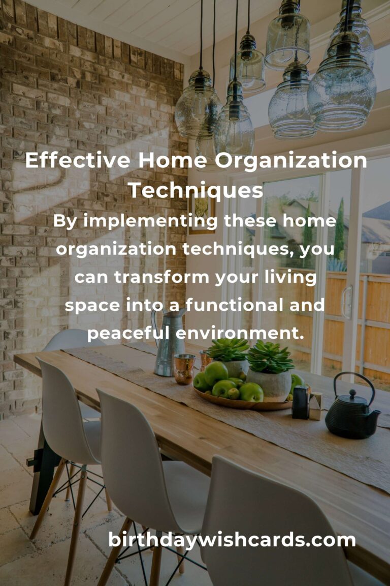 Mastering Home Organization Techniques for a Clutter-Free Space