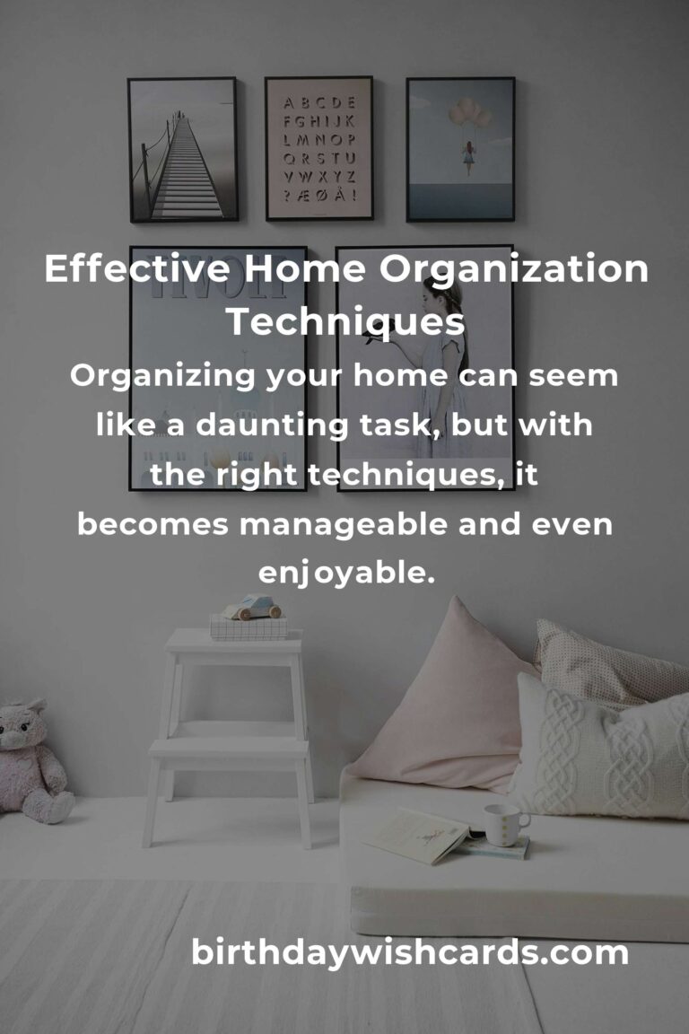 Mastering Home Organization Techniques for a Clutter-Free Space