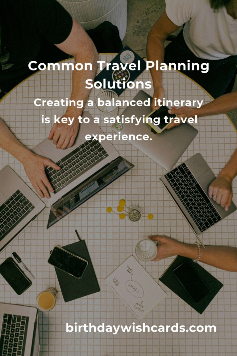 Solving Common Travel Planning Blueprints Problems