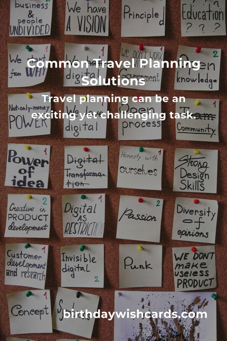Solving Common Travel Planning Blueprints Problems