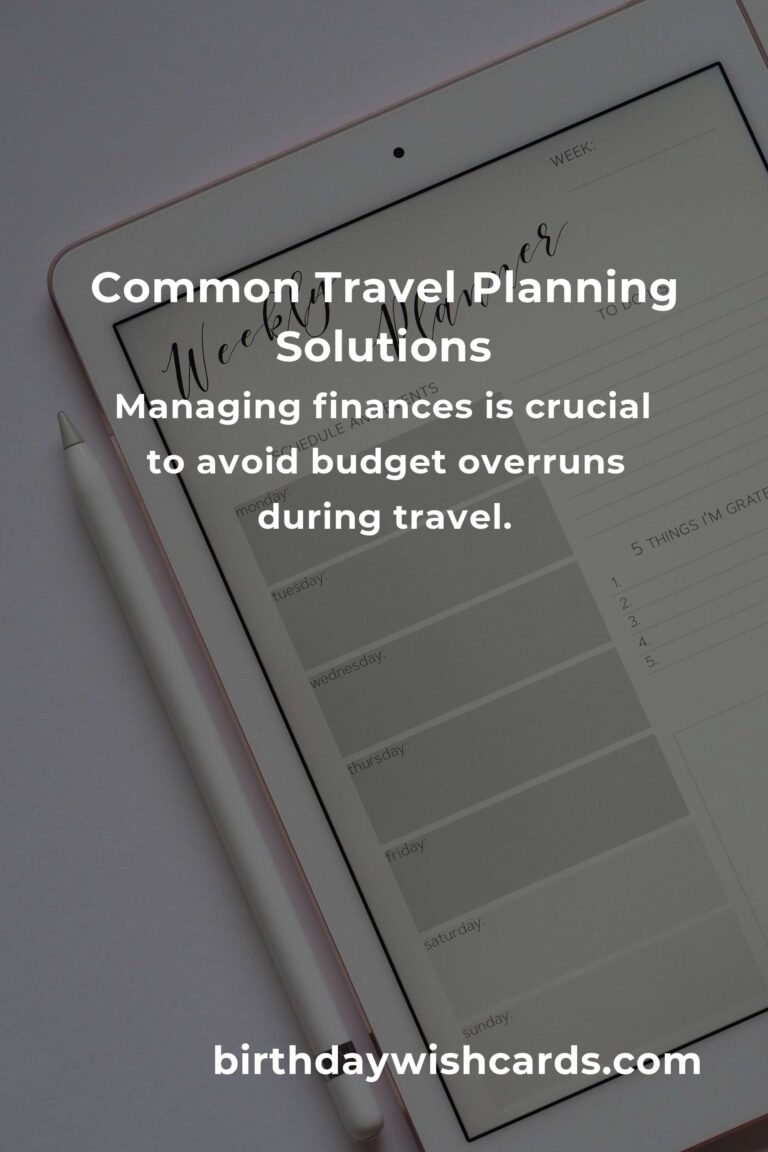 Solving Common Travel Planning Blueprints Problems