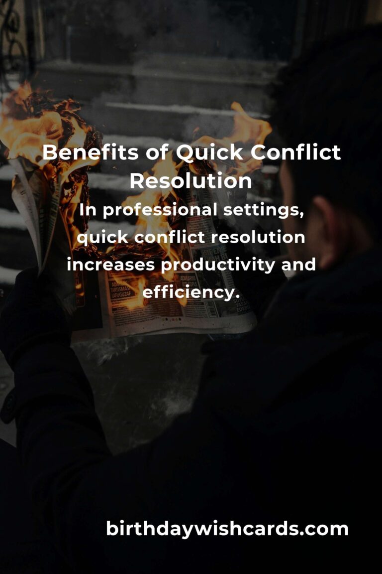 The Hidden Benefits of Quick Conflict Resolution