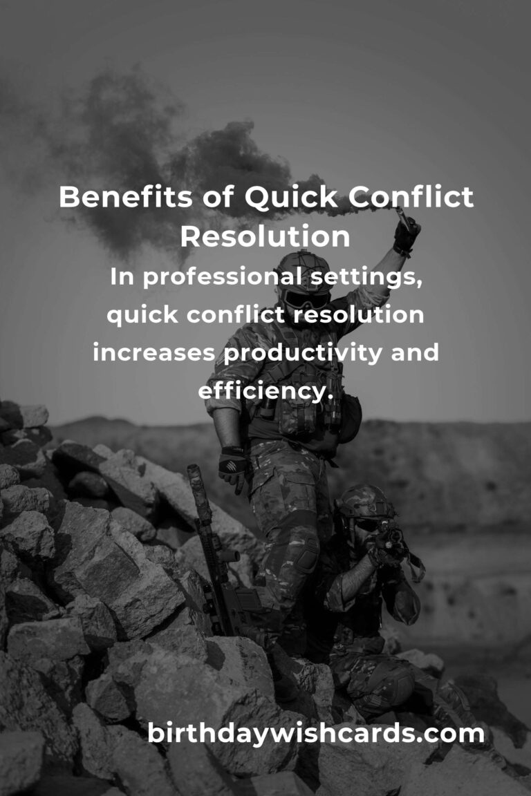 The Hidden Benefits of Quick Conflict Resolution