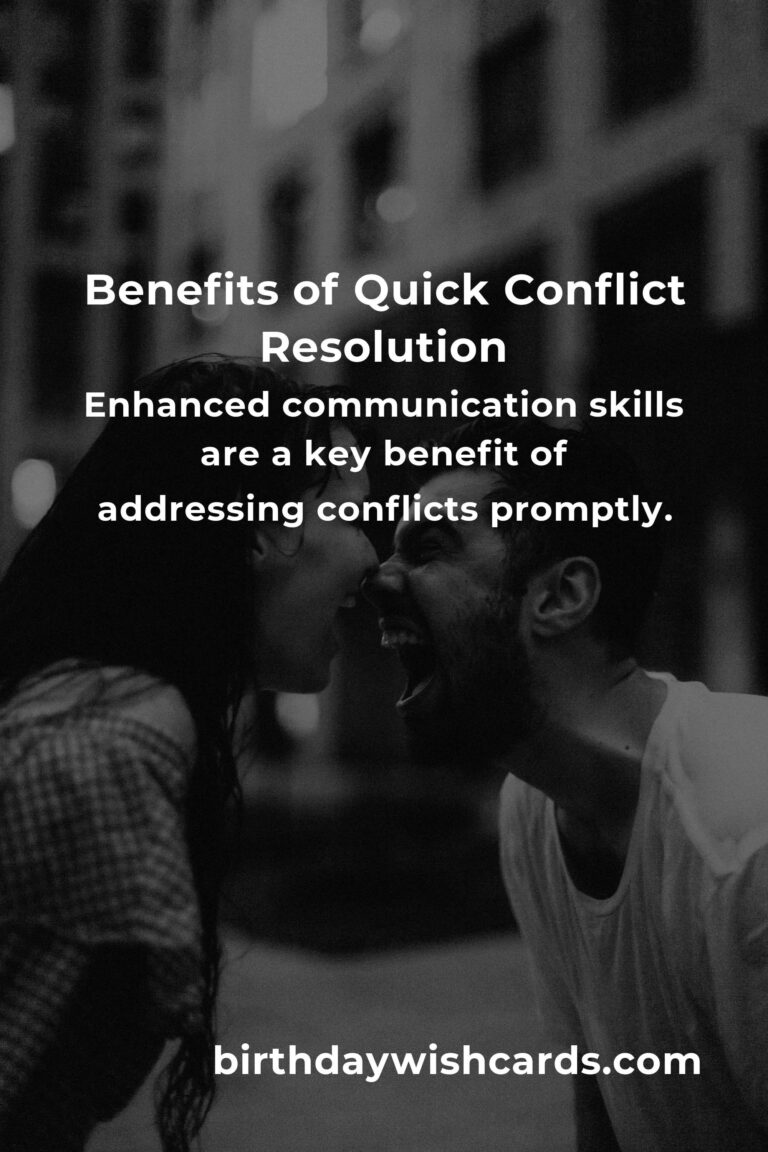The Hidden Benefits of Quick Conflict Resolution