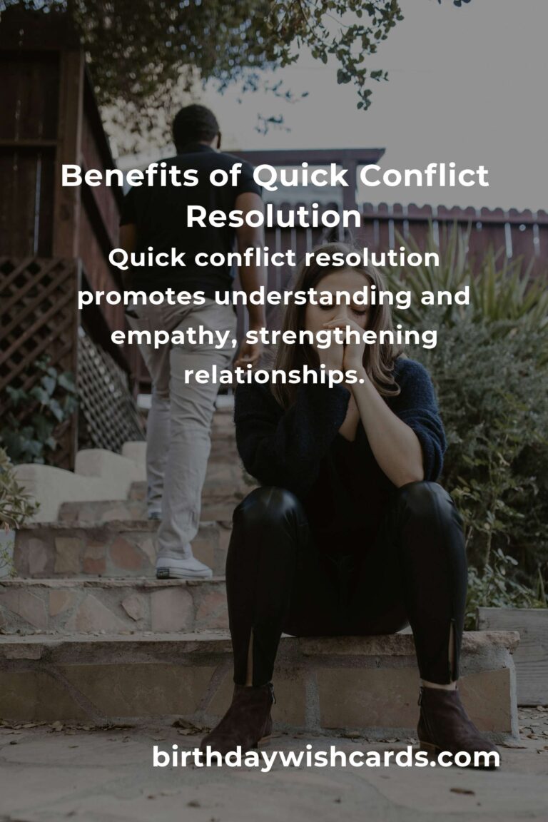 The Hidden Benefits of Quick Conflict Resolution